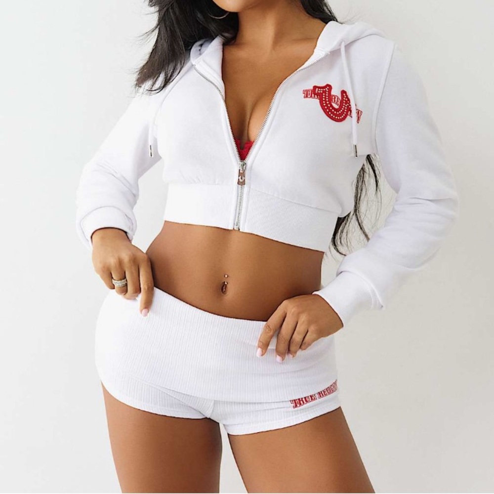 Women’s white red hoodie True Religion